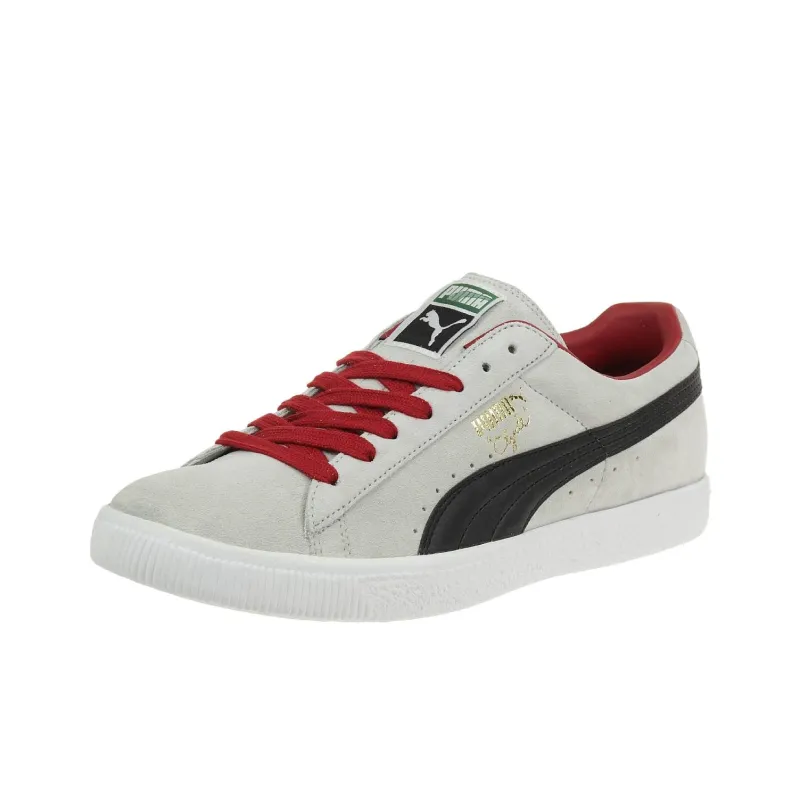 PUMA Clyde Script Anti Slip Wear Resistant Low Top Skateboard Shoes Men's Gray-2