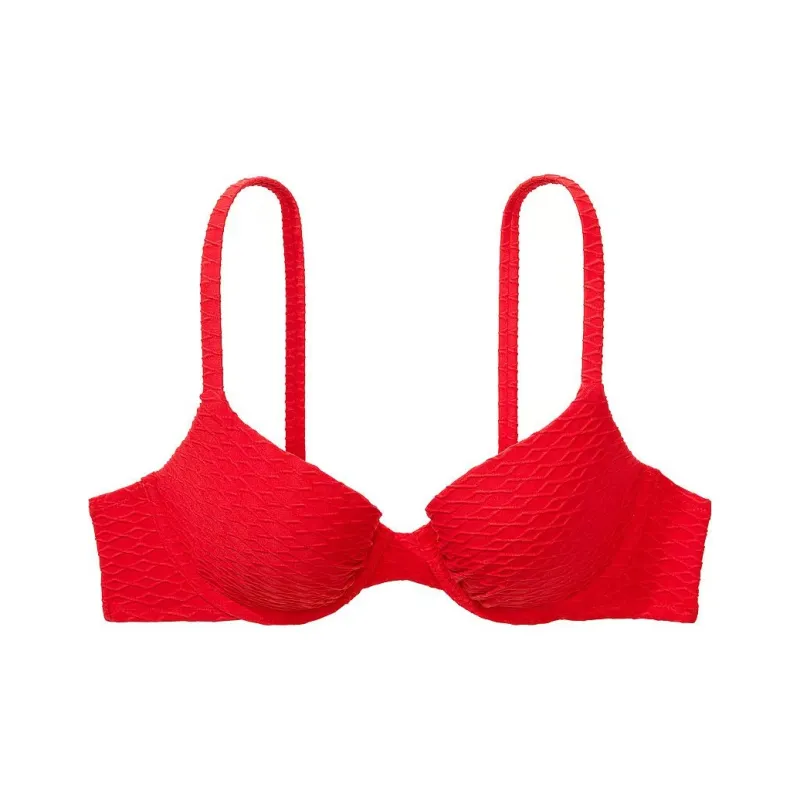 Victoria's Secret PINK Mix & Match Icon Push-Up Bikini Top / Lipstick Bikini Women's Red-0