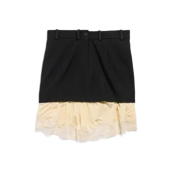 Balenciaga Lingerie Mini Skirt 'Black'