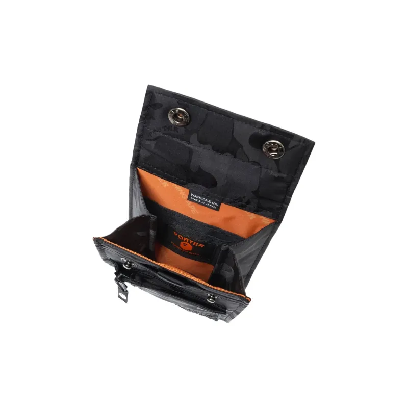 A BATHING APE PORTER Collaboration Polyester Shoulder Bag, Crossbody Bag Unisex Black-2