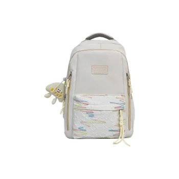 WICKBUEN Nylon Backpack Regular Unisex White/Black/Pink/Red