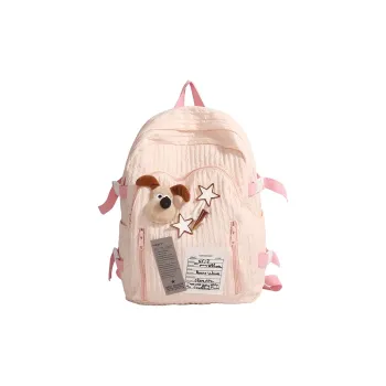 Yalu Nylon Fabric Backpack Regular Women's Light Yellow/Black/Light Green/Lake Blue/Pink