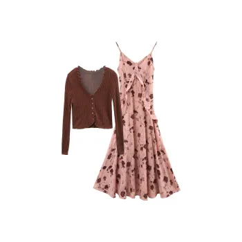A Paradise For Awakening Skirt Set Women's Coffee