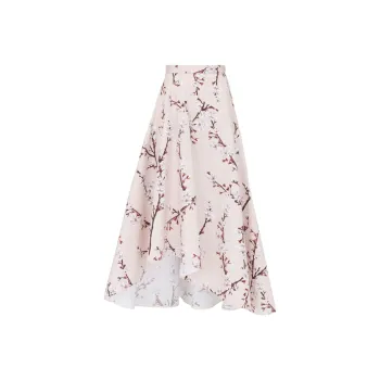 Alexander McQueen Blossom Asymmetric Midi Skirt