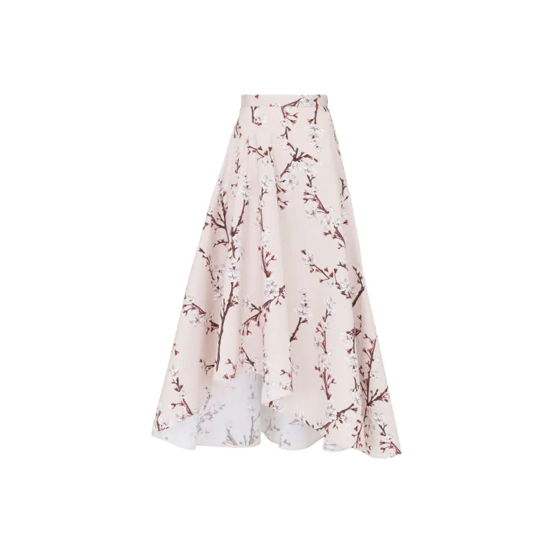 Alexander McQueen Blossom Asymmetric Midi Skirt-0