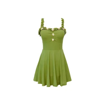 Xu Susu One Piece Swimsuits Women's Green