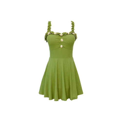 Xu Susu One-Piece Swimsuits Women's Green