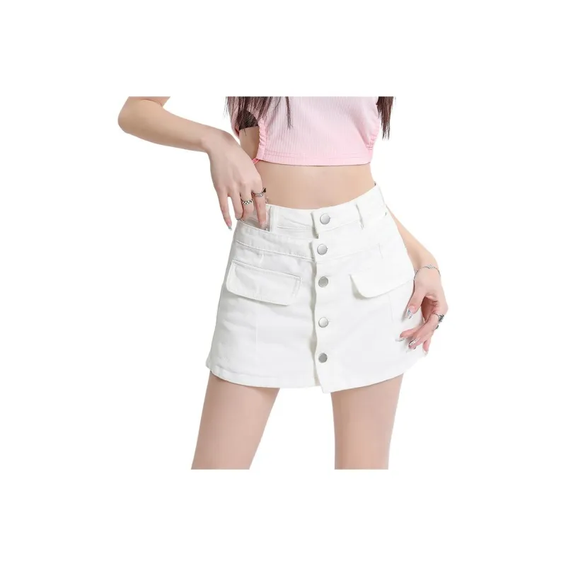 Rose Denim Short Skirts Women's-2