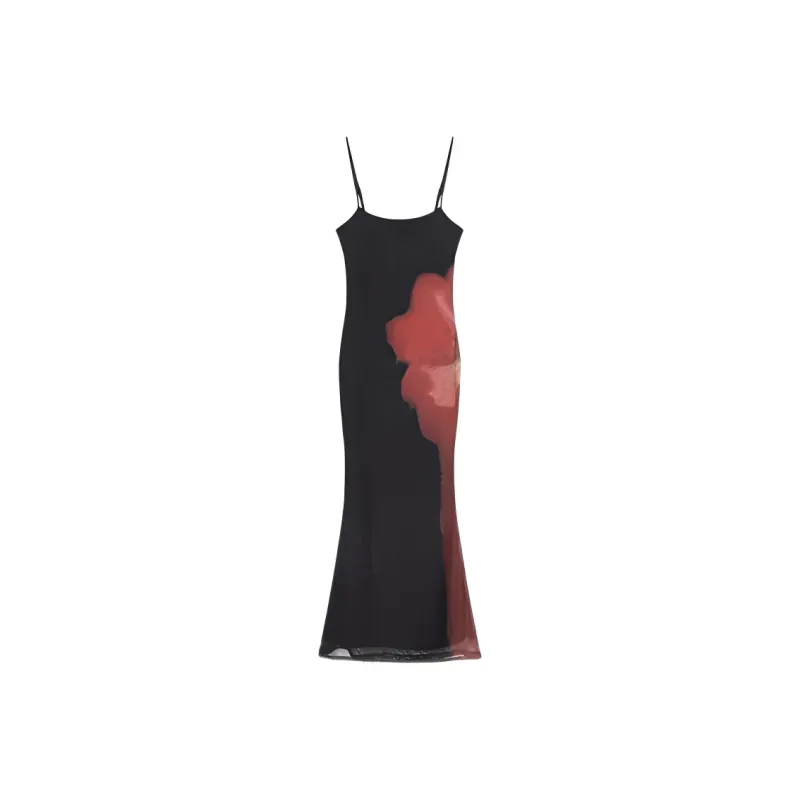 DOSOHEB Slip Dresses Women's Black-1