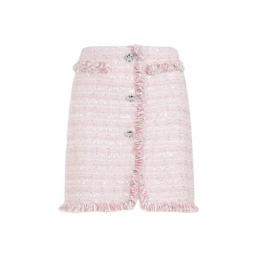 Giambattista Vall Frayed High waist Tweed Miniskirt
