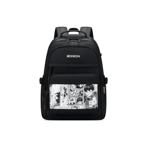 EDISON Water repellent Nylon Backpack Unisex Multicolor