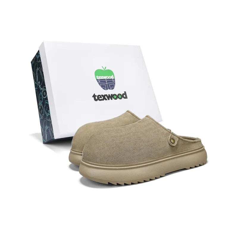 TEXWOOD Rubber Sole Quiet Abrasion Resistant Slip Resistant Closed Toe Slippers Men's Box-4