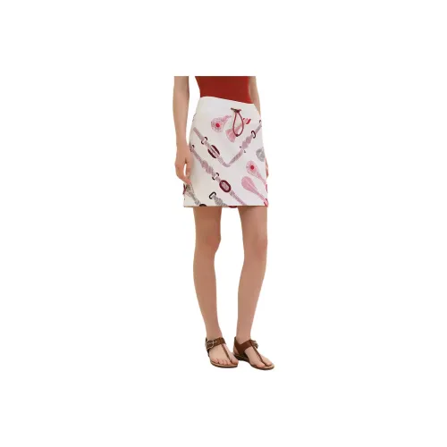 HERMES Casual Short Skirts Women's White