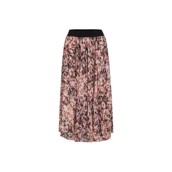 HUGO BOSS Floral-print Pleated Midi Skirt