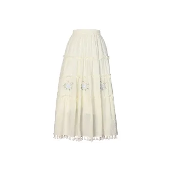 Snbl Casual Long Skirts Women's Apricot