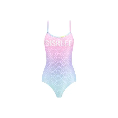 SISII LEE One Piece Swimsuits Women's Violet Gradient Mermaid Princess