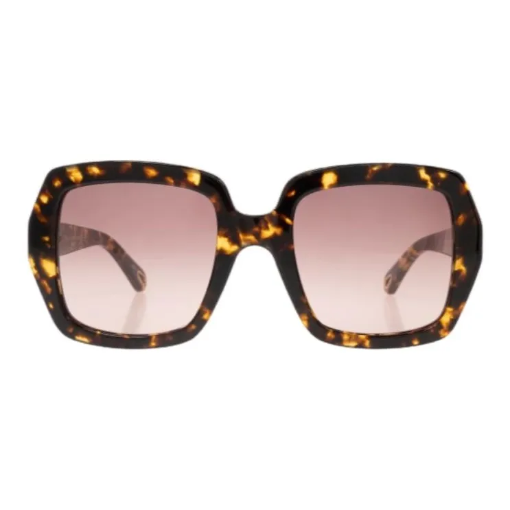 Chloe Recycled Acetate Square Sunglasses Women's Tortoiseshell-1