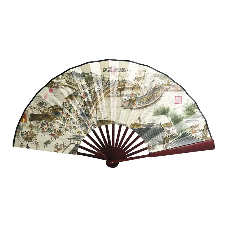 Xiang Ning Pai Twill Damask And Silk Fan-3
