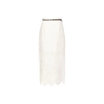 Zimmermann Laced Belted Midi Skirt