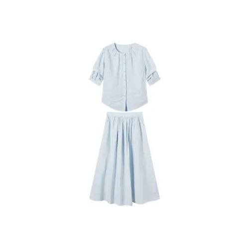 DIALOGUE Two Piece Skirt Sets Women's