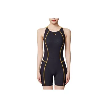 Anta One piece Swimsuit Women's Black/Gold