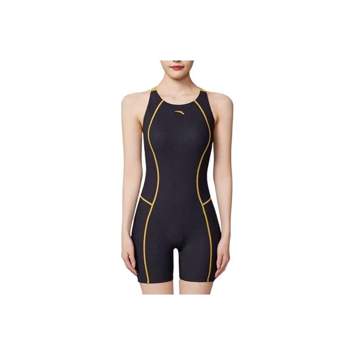 Anta One piece Swimsuit Women's Black/Gold-0