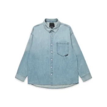 ABLE JEANS Shirt Unisex Light Yellow Mud Blue