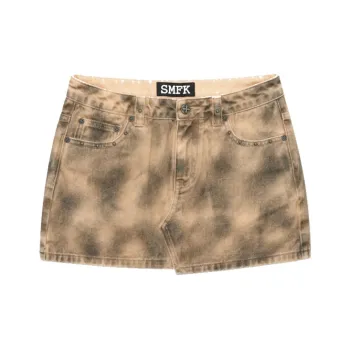 SMFK Denim Short Skirts Women's Mist Gray