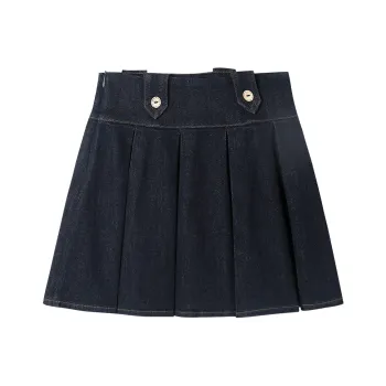 JESSYLINE Casual Short Skirts Women's Denim Blue
