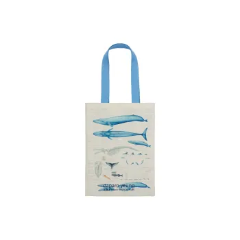 Daparo Yeung Polyester Fleece Shoulder Bag Unisex Blue Whale