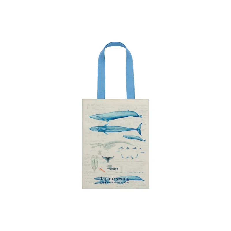 Daparo Yeung Polyester Fleece Shoulder Bag Regular Unisex Blue Whale-0