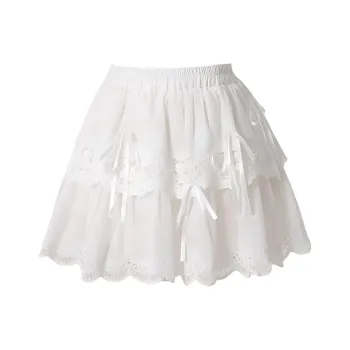Wen Shan Casual Short Skirts Women's White