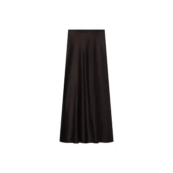 THE SEA LIFE Casual Long Skirt Women's Red Brown