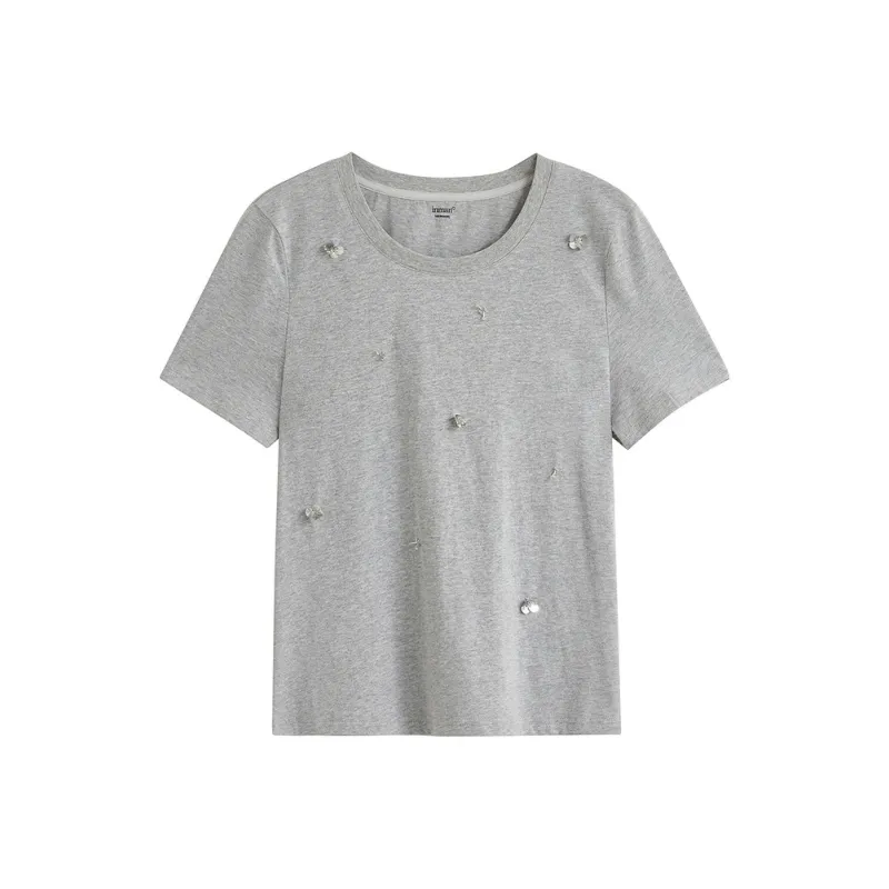 Inman T Shirts Women's Plain Gray-0
