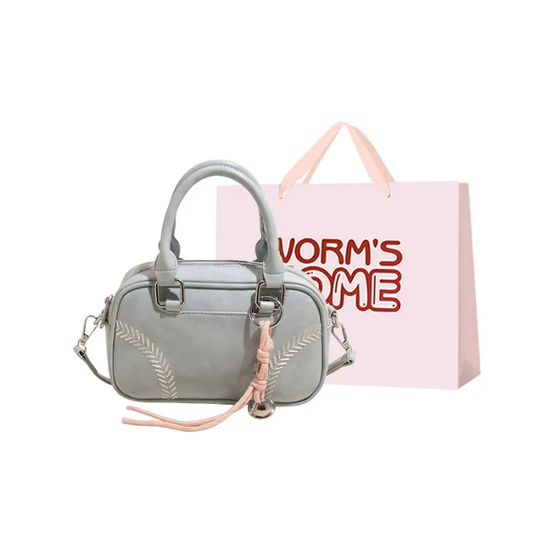 Worm's Home PU Bowling Bag, Shoulder Bag, Handbag Women's Multicolor-12