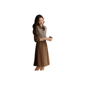 Mo Han Yi Mei Skirt Set Women's Coffee