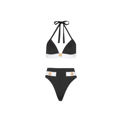 BALMAIN Button-embellished High-waisted Bikini