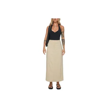 PRINCESS POLLY ROMERIA MAXI SKIRT Casual Long Skirts Women's BEIGE/Beige