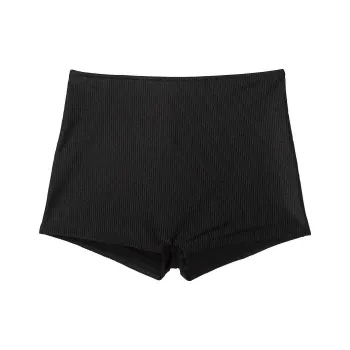 Victoria's Secret PINK HIGH-WAIST SHORTIE BIKINI BOTTOM / Pure Black Swimming Shorts Women's Pure Black