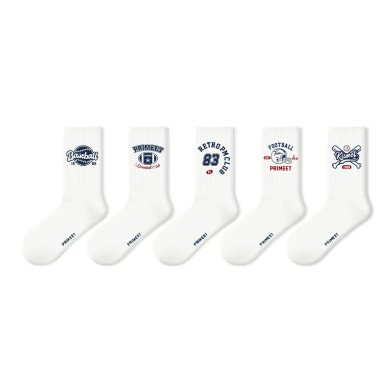 Primeet Mid Calf Socks Men's 5 Pack-19