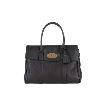 Mulberry Cow Leather Shoulder Bag, Handbag Women's Black