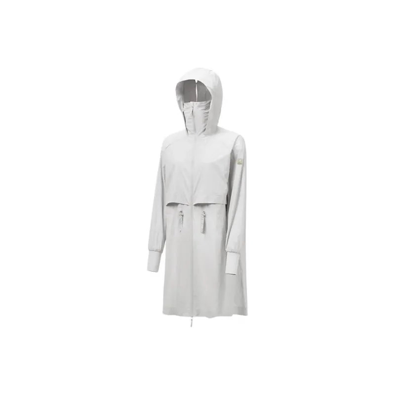 XTEP Trench Coat Women's Cloud Peak Gray-0