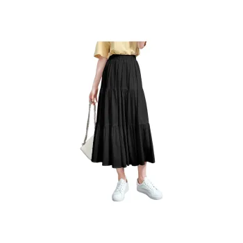 Mo Han Yi Mei Casual Long Skirt Women's Black