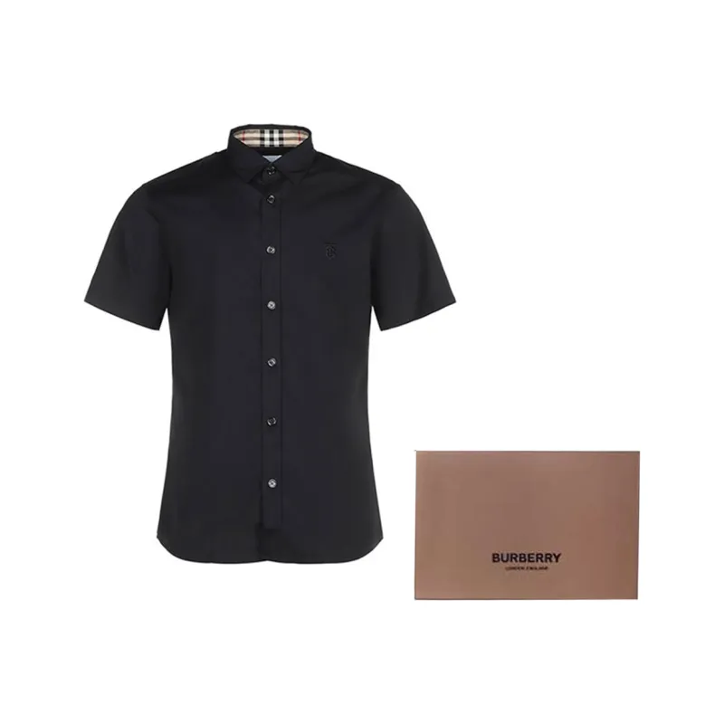 Burberry Shirts Men Black-6