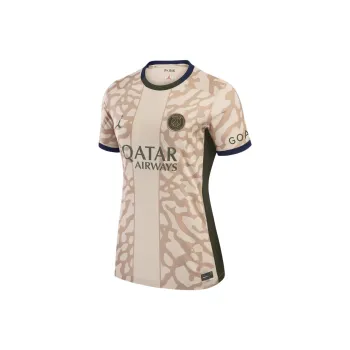 Jordan Kylian Mbappé Paris Saint-Germain 2023/24 Stadium Fourth Soccer Jerseys Women's Sand Dune