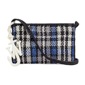 JW Anderson 100% Cotton Crossbody Bag, Shoulder Bag Women's Blue & Black