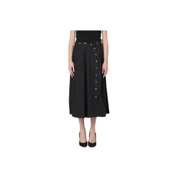 PINKO Button-Up Midi Poplin Skirt