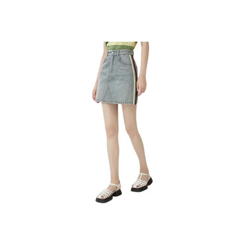 AIVEI Denim Short Skirts Women's Glacier Blue/3200-0