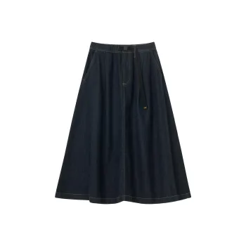 Lee Casual Long Skirts Women's Indigo