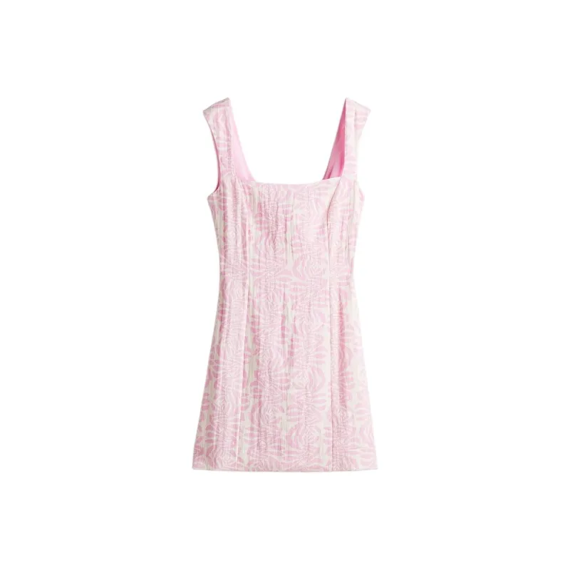 H&M Sleeveless Dress Women's Light Pink/Pattern-0
